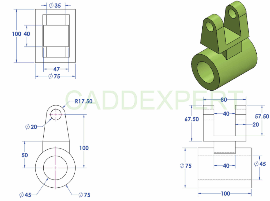 Freecad part modeling tutorial 44