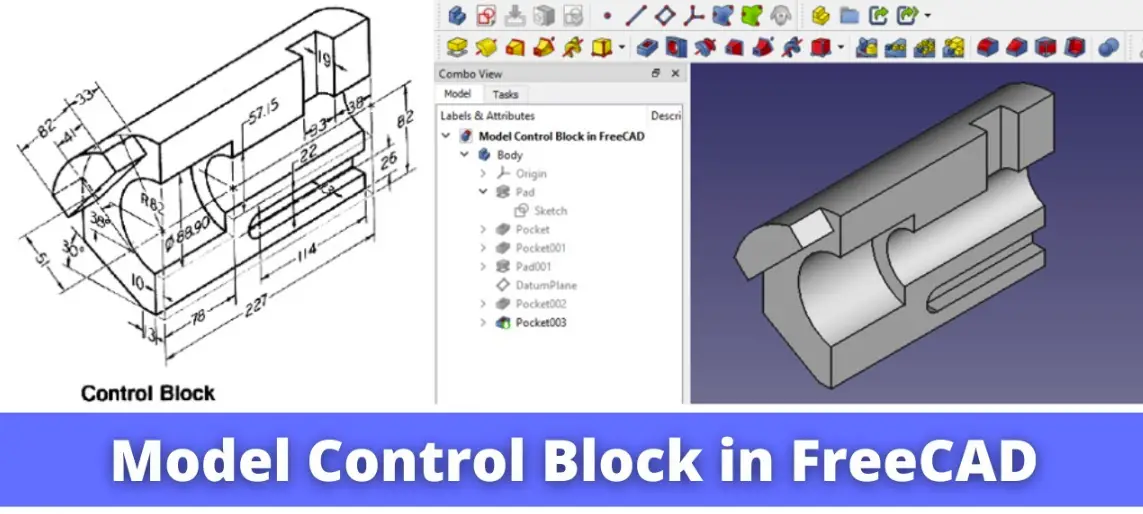 Model control block in freecad 01
