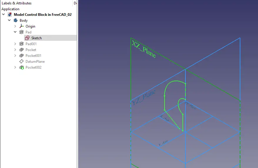 Model Control Block in FreeCAD_01