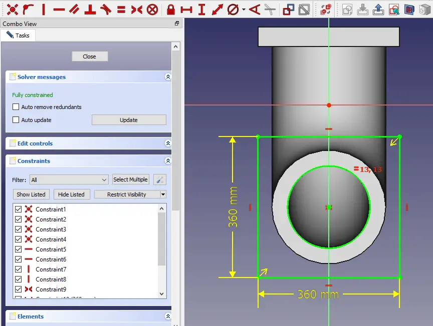Model Pipe with Flange in FreeCAD_06