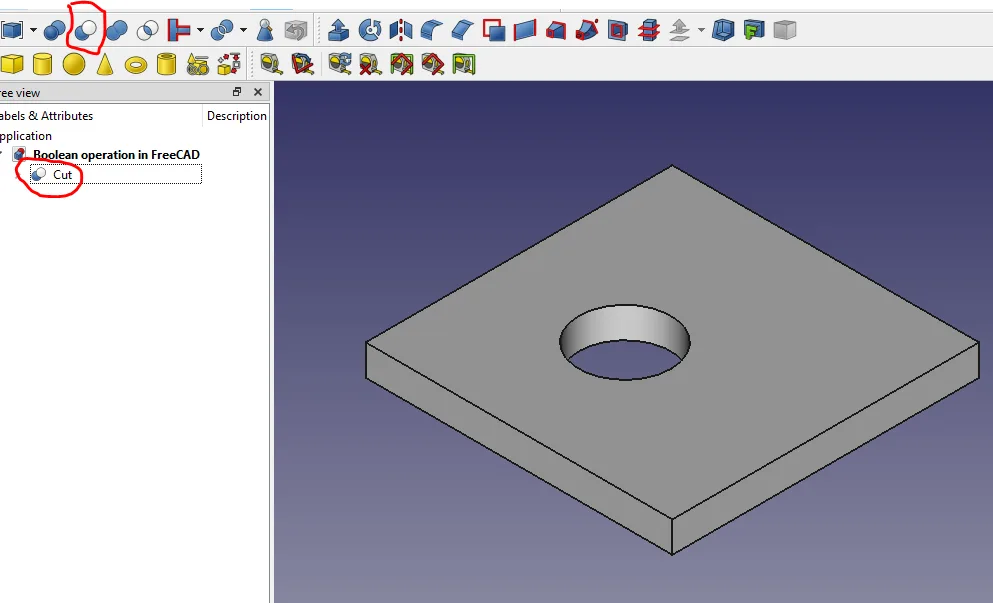 Cut Boolean operation