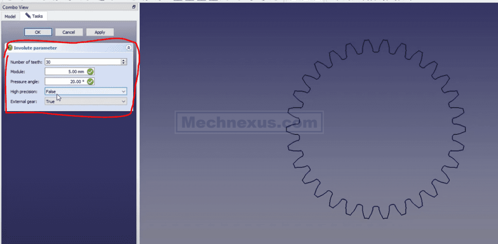 Model Involute Gear in FreeCAD Mechnexus