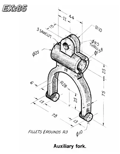 Model Auxiliary Fork In Solidworks