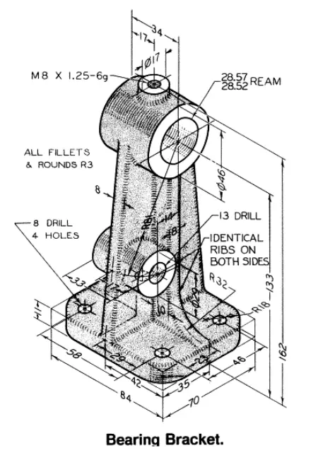 Model Bearing Bracket In Solidworks