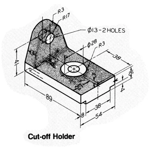 Model Cut Off Holder In Solidworks