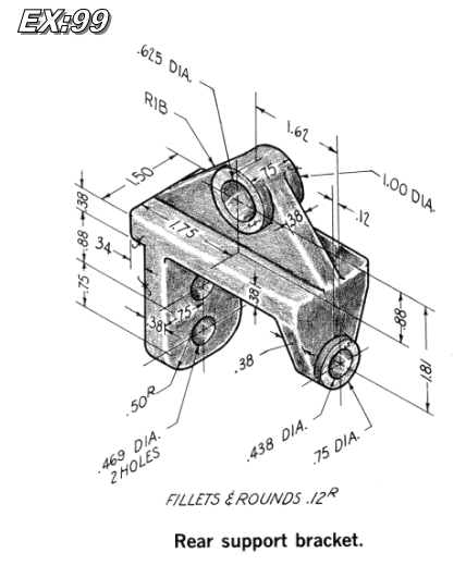 Model Rear Support Bracket In Solidworks