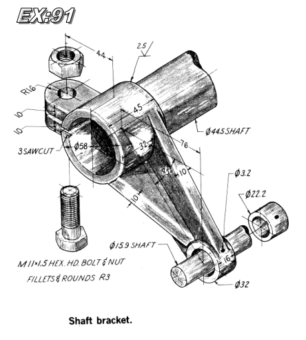 Model Shaft Bracket In Solidworks