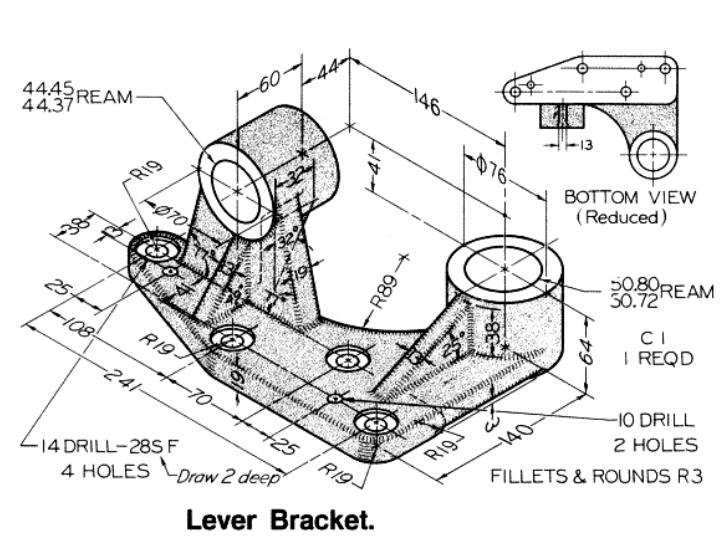 Model Lever Bracket In Freecad