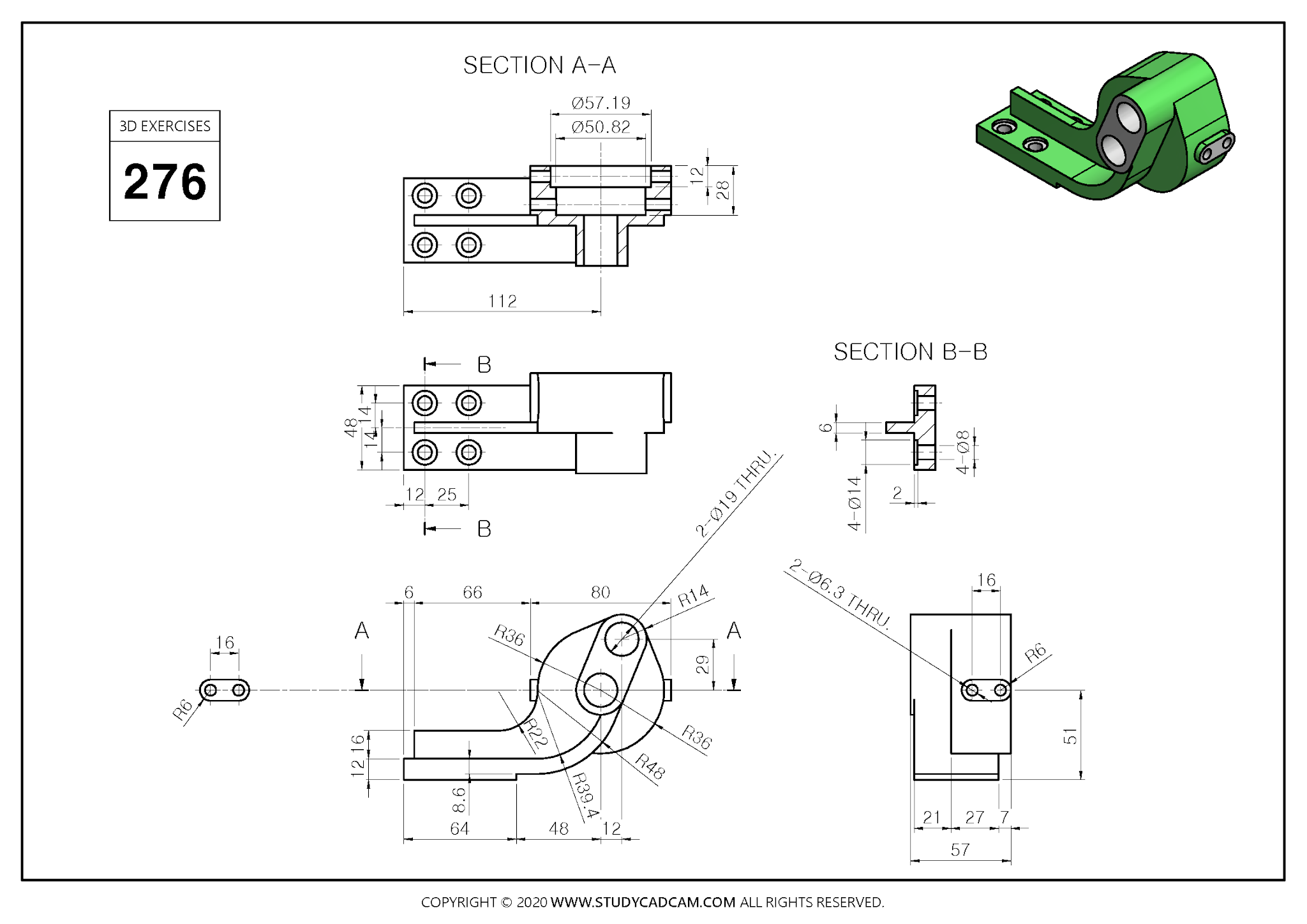 3d cad exercises (www.studycadcam.com) 276