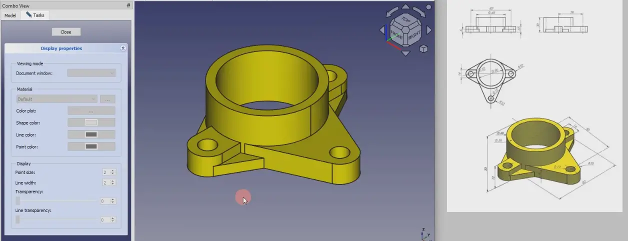 Add Active 3d View In Freecad Drawing 07