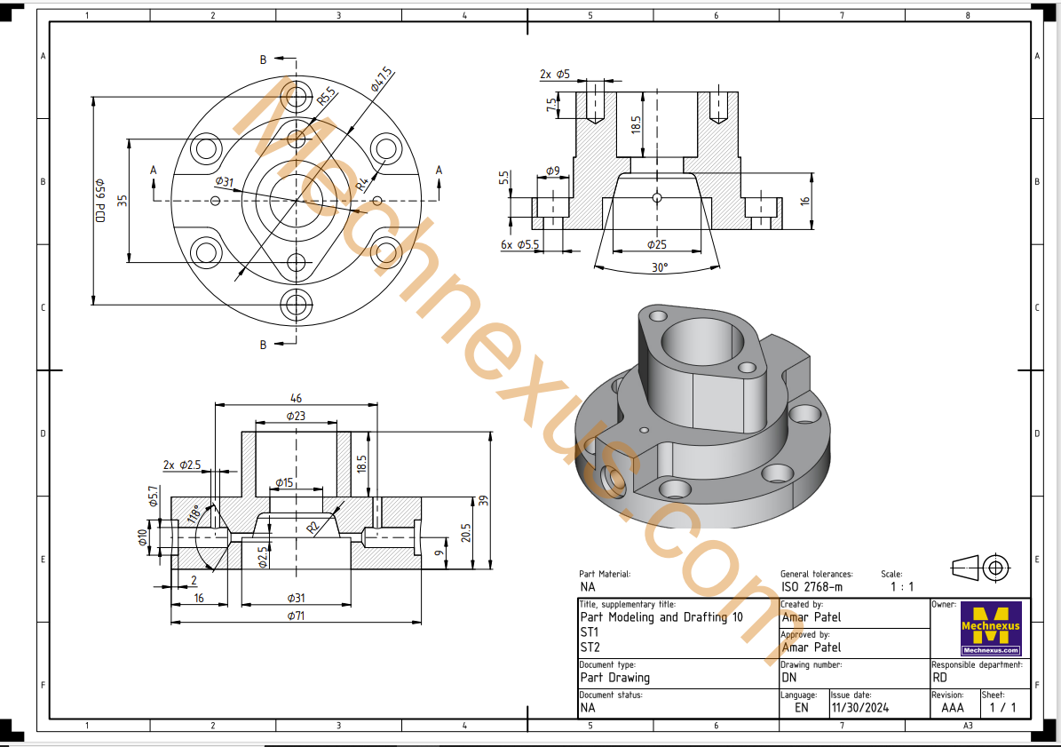 Part Modeling And Drafting 10