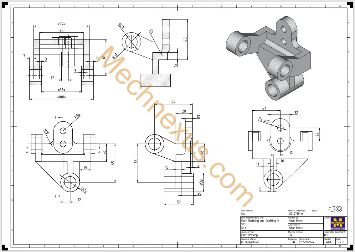 Part Modeling And Drafting 14