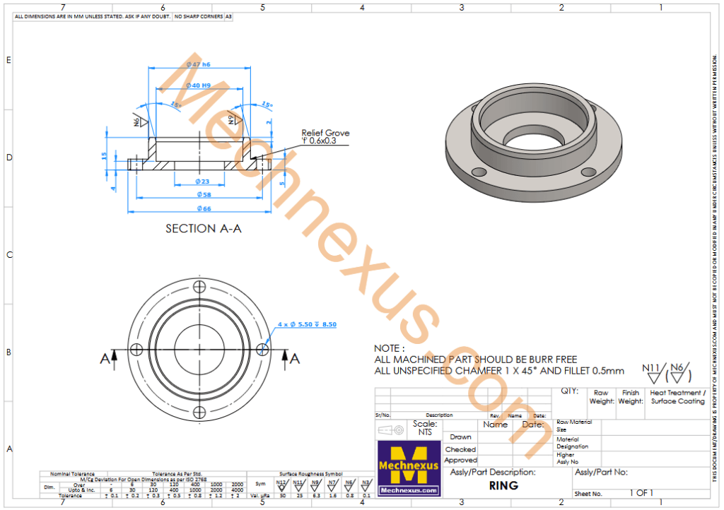 18. Drawing of Flange pipe Support