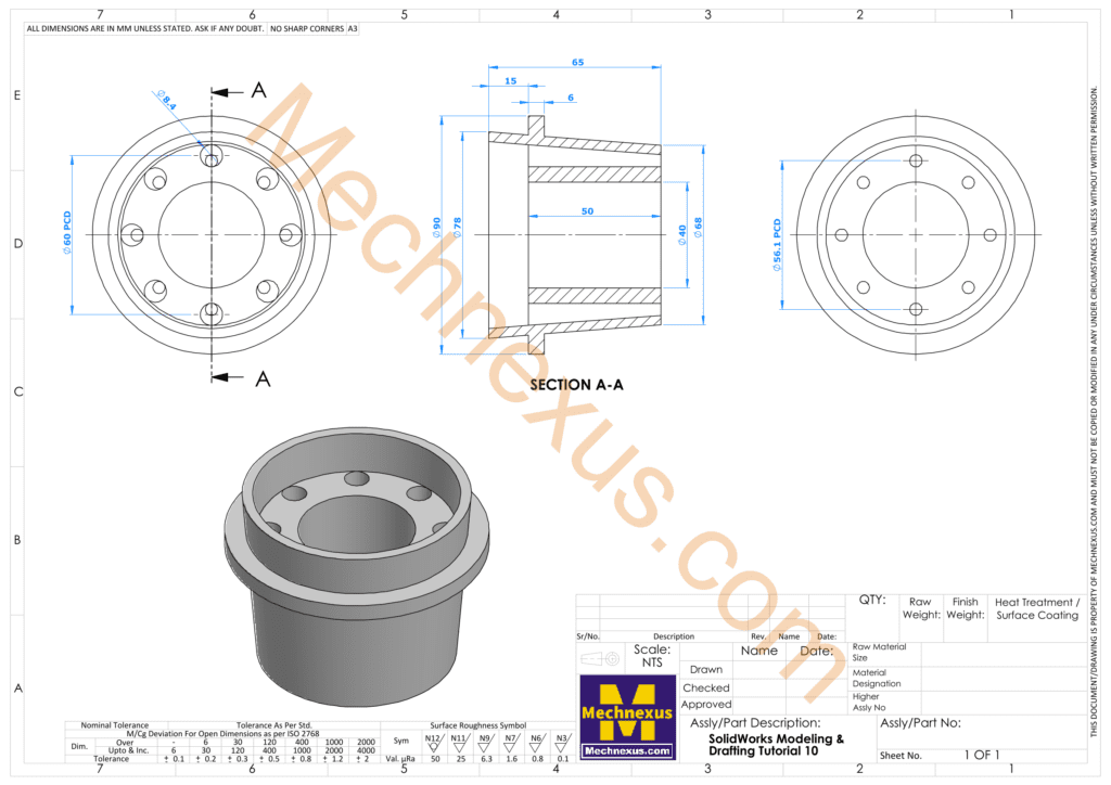 24. Drawing of Shaft Support