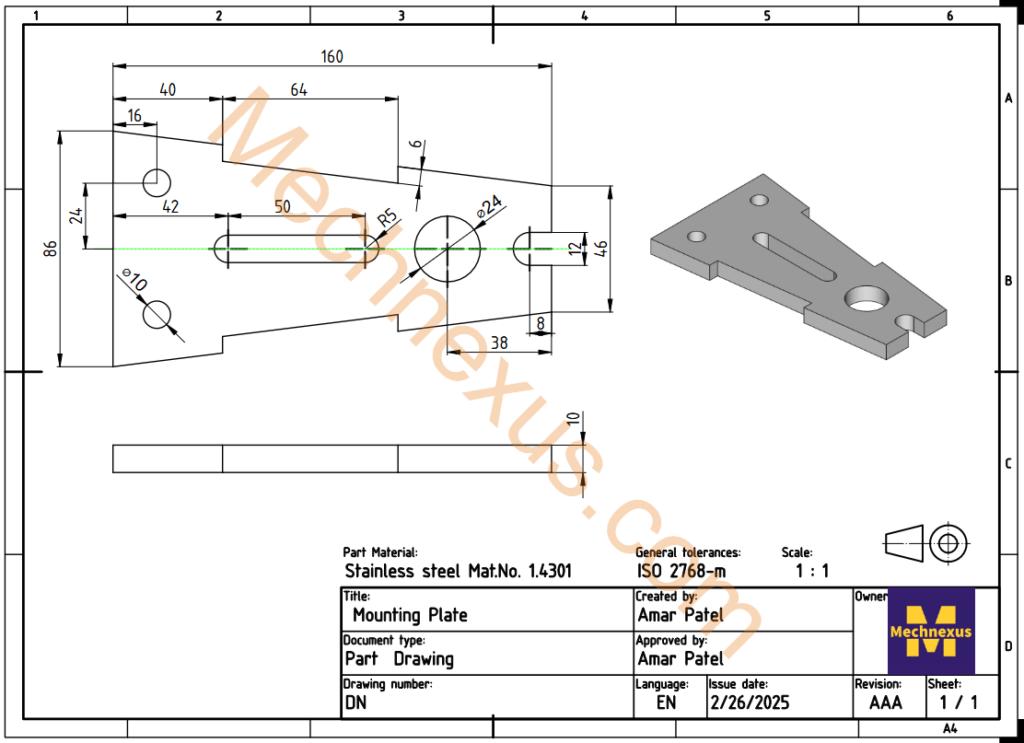 33. Drawing of Plate