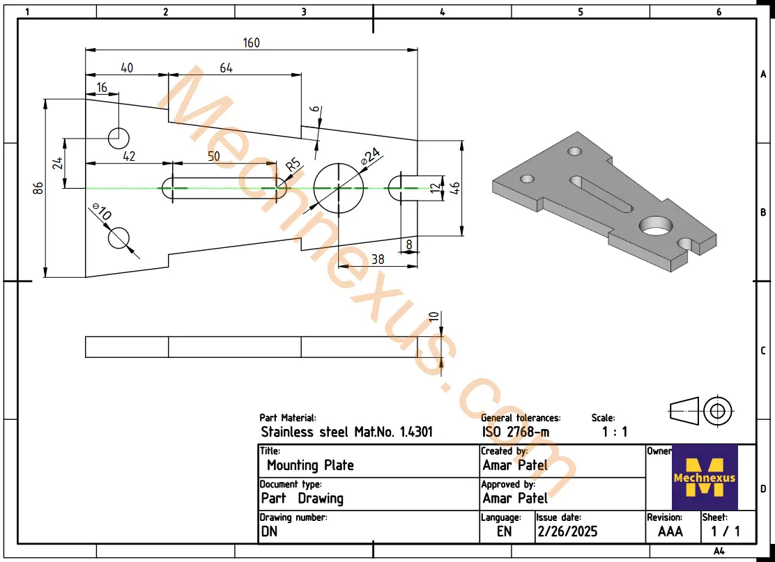 Modeling And Detailing Mounting Plate Watermark