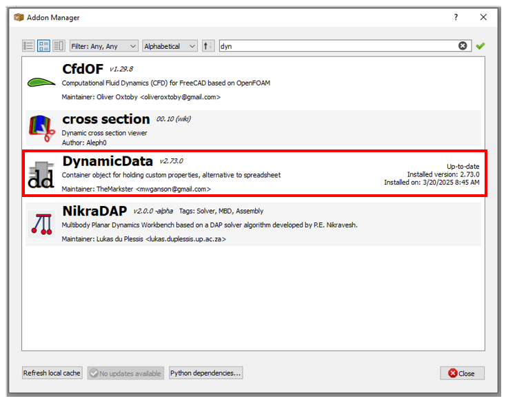 Dynamic data addon 01