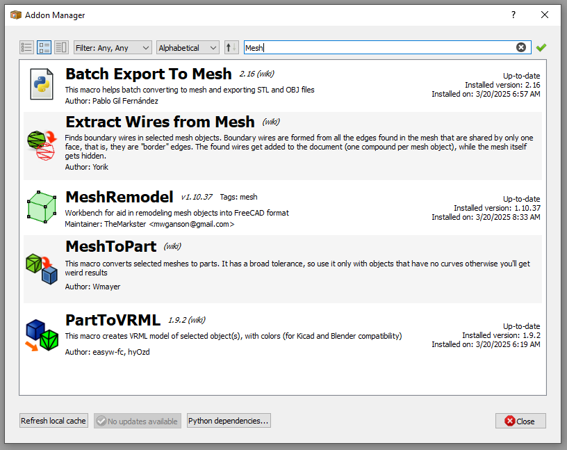 Freecad mesh tools 01