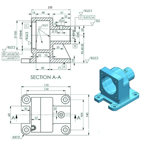 Freecad part modeling tutorial 128