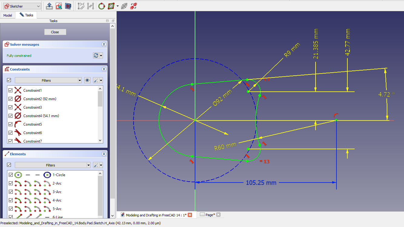 Freecad sketcher workbench 01