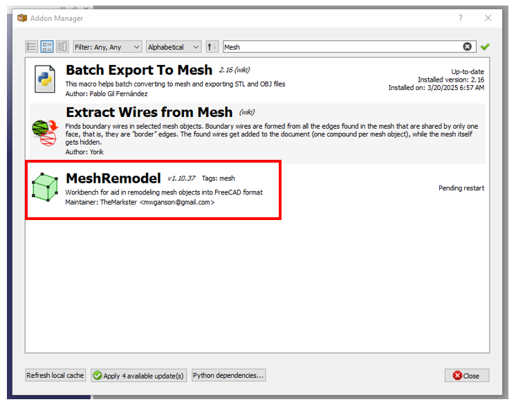 Mesh remodel workbench 01