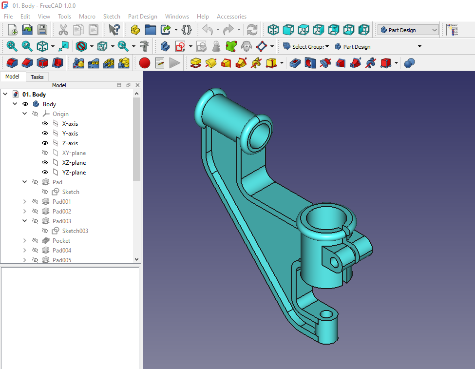 Use the part design workbench 01