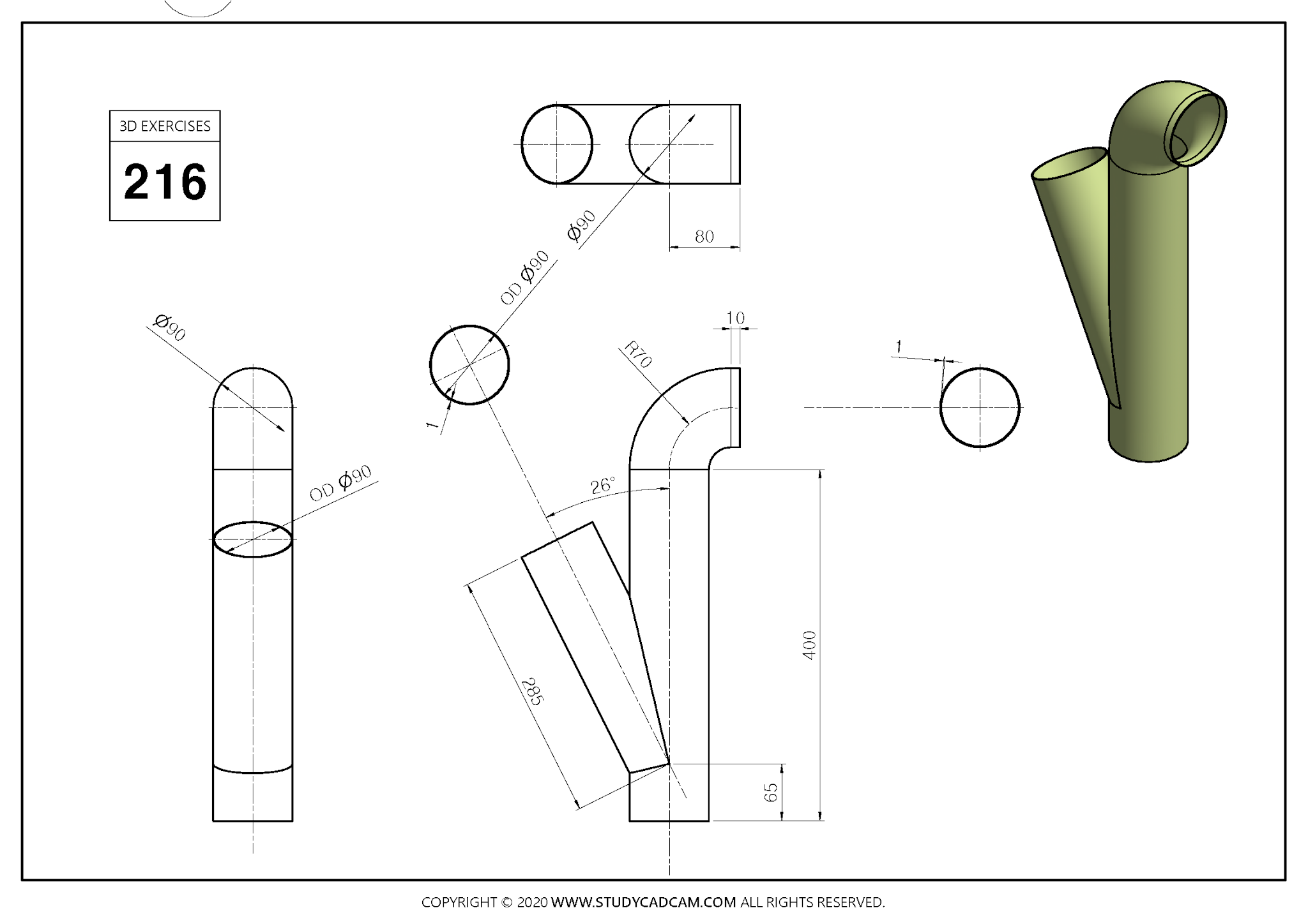 3d cad exercises (www.studycadcam.com) 216
