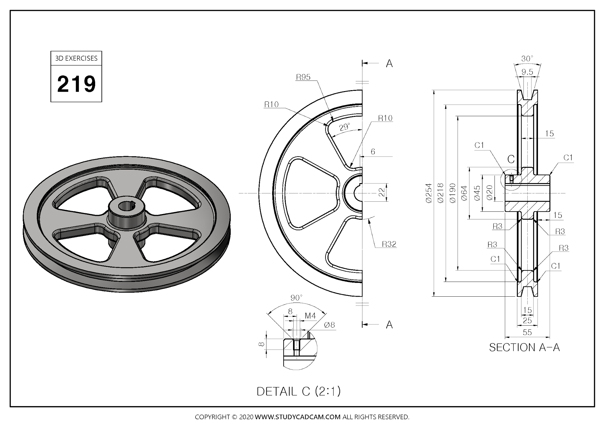 3d cad exercises (www.studycadcam.com) 219