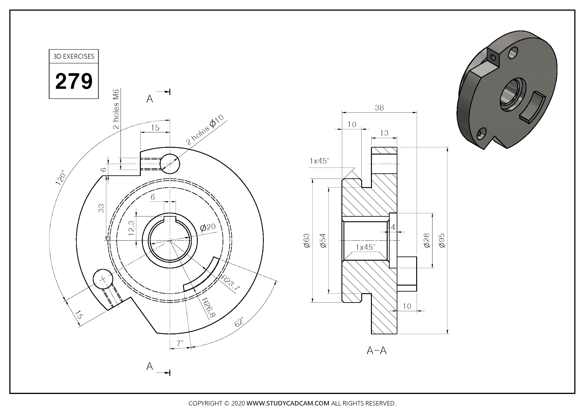3d cad exercises (www.studycadcam.com) 279