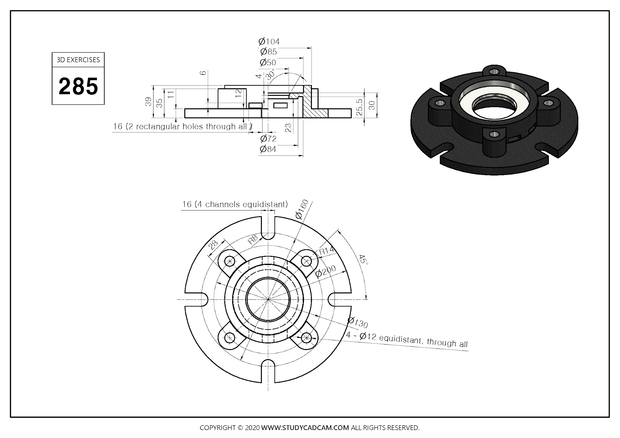 3d cad exercises (www.studycadcam.com) 285