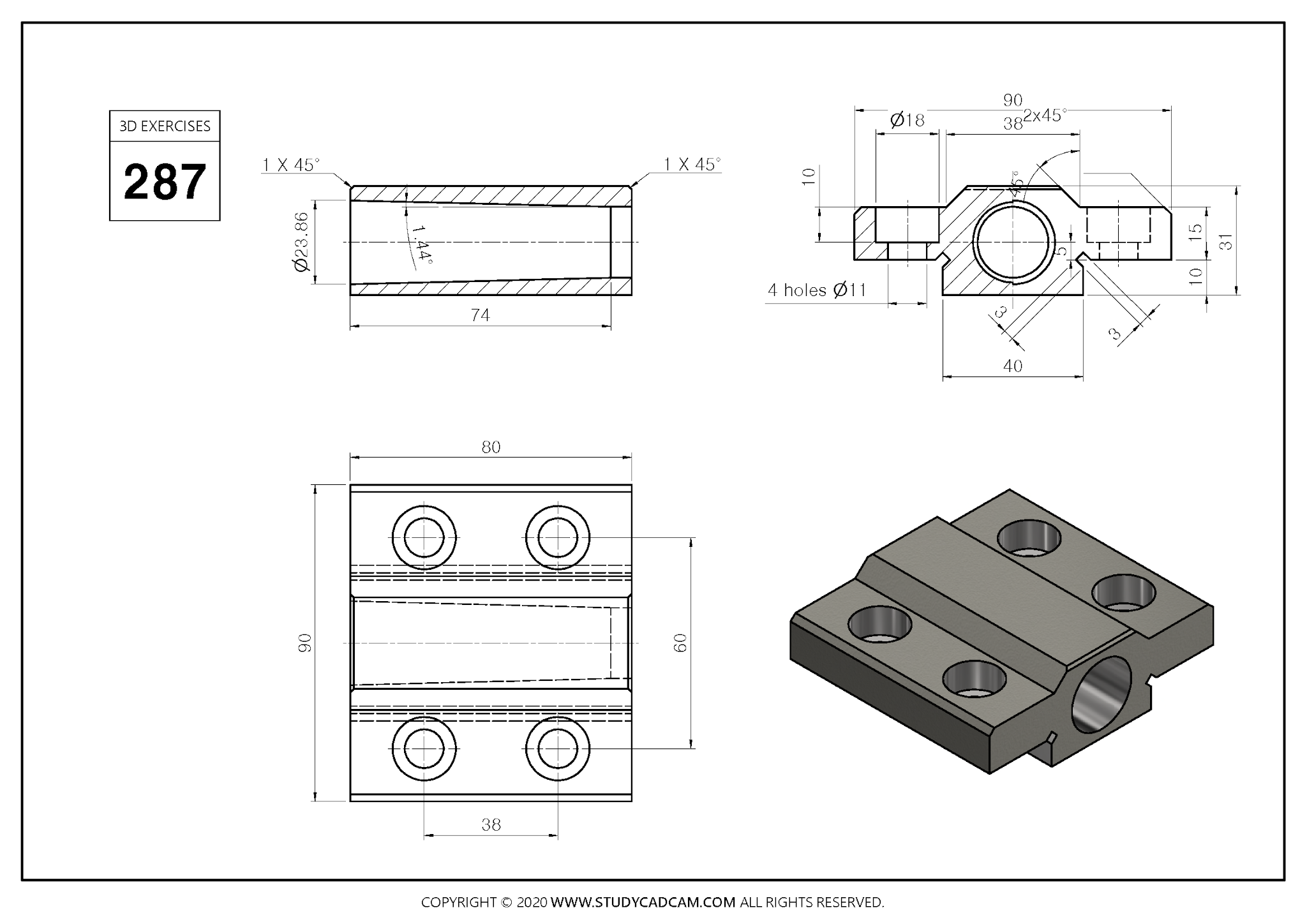 3d cad exercises (www.studycadcam.com) 287