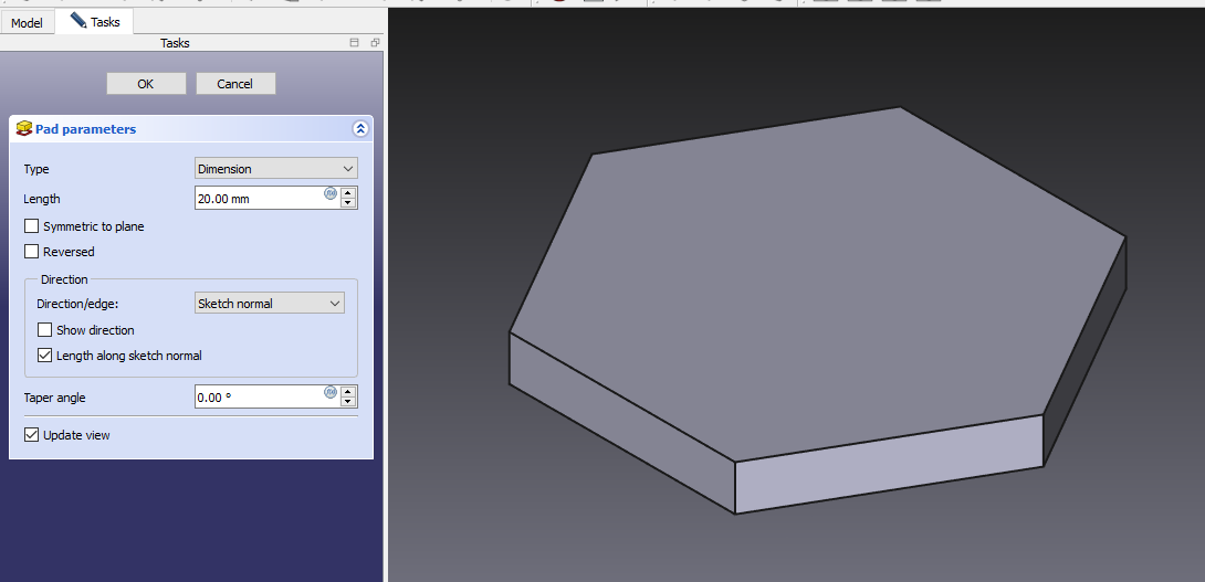 Reorient sketch with offset in freecad 1.0 02