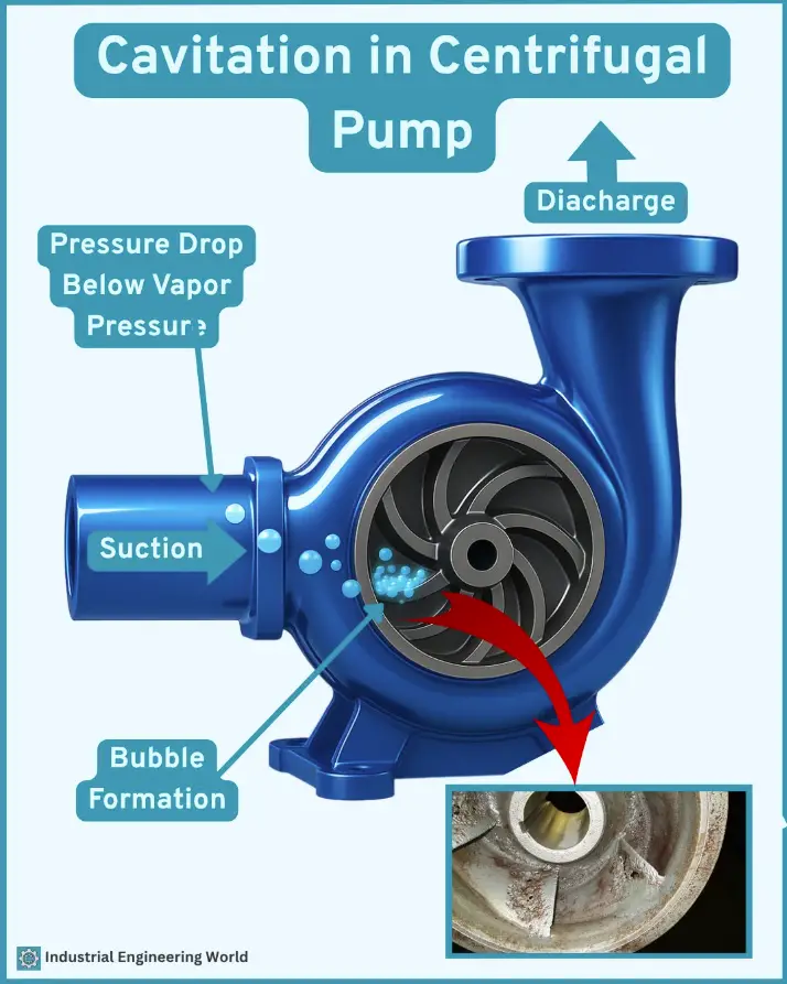 Cavitation in centrifugal pump