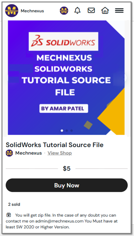 Solidworks tutorial source file 03