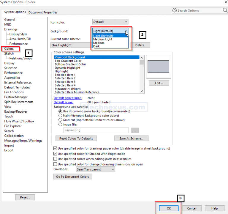 Change Background of SOLIDWORKS User Interface – Mechnexus