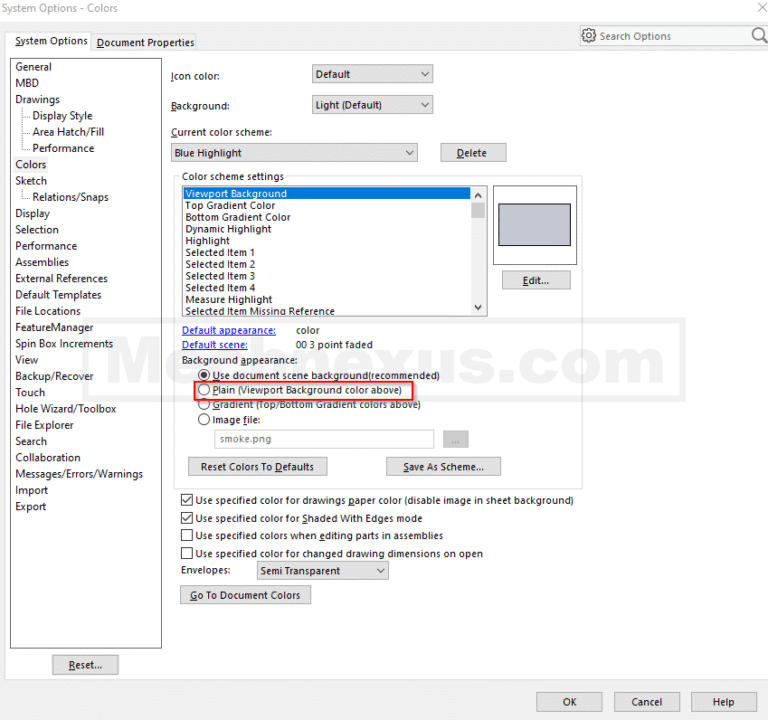 Change Background of SOLIDWORKS User Interface – Mechnexus
