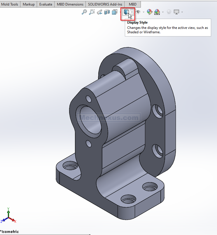 Display state in solidworks 01