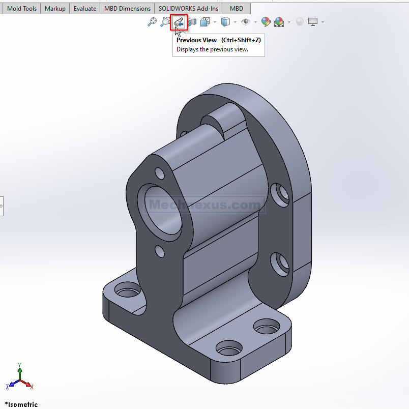 Previous view solidworks 01