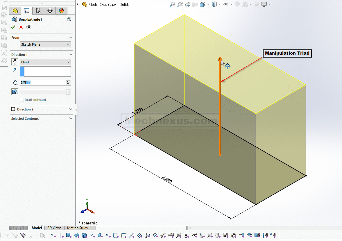 Reference triad in solidworks 01