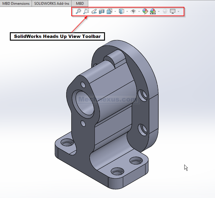 Solidworks heads up view toolbar 01