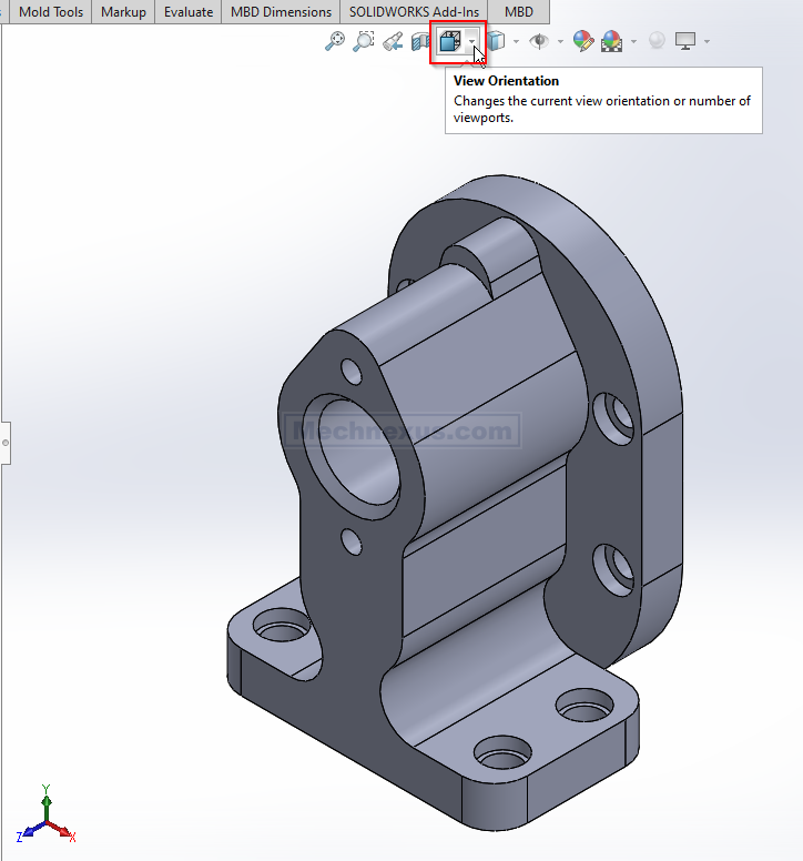 View orientation in solidworks 01