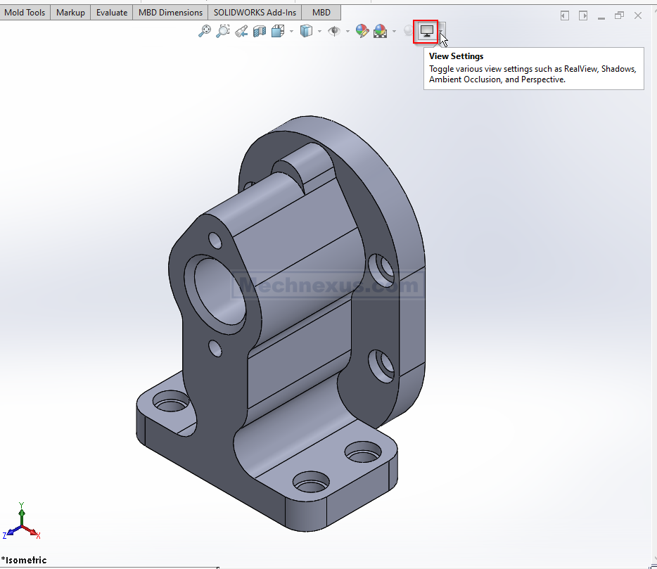 View setting in solidworks 01