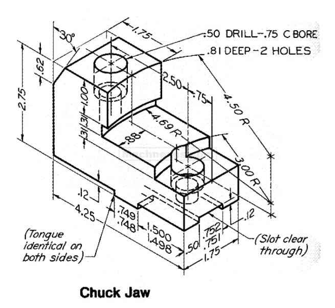 Model chuck jaw in solidworks (1)