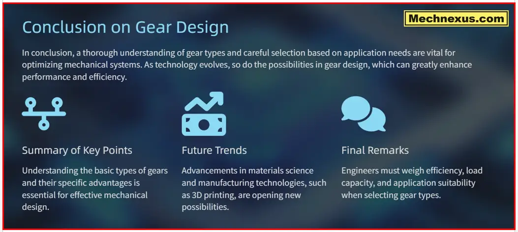 Conclusion on Gear Design