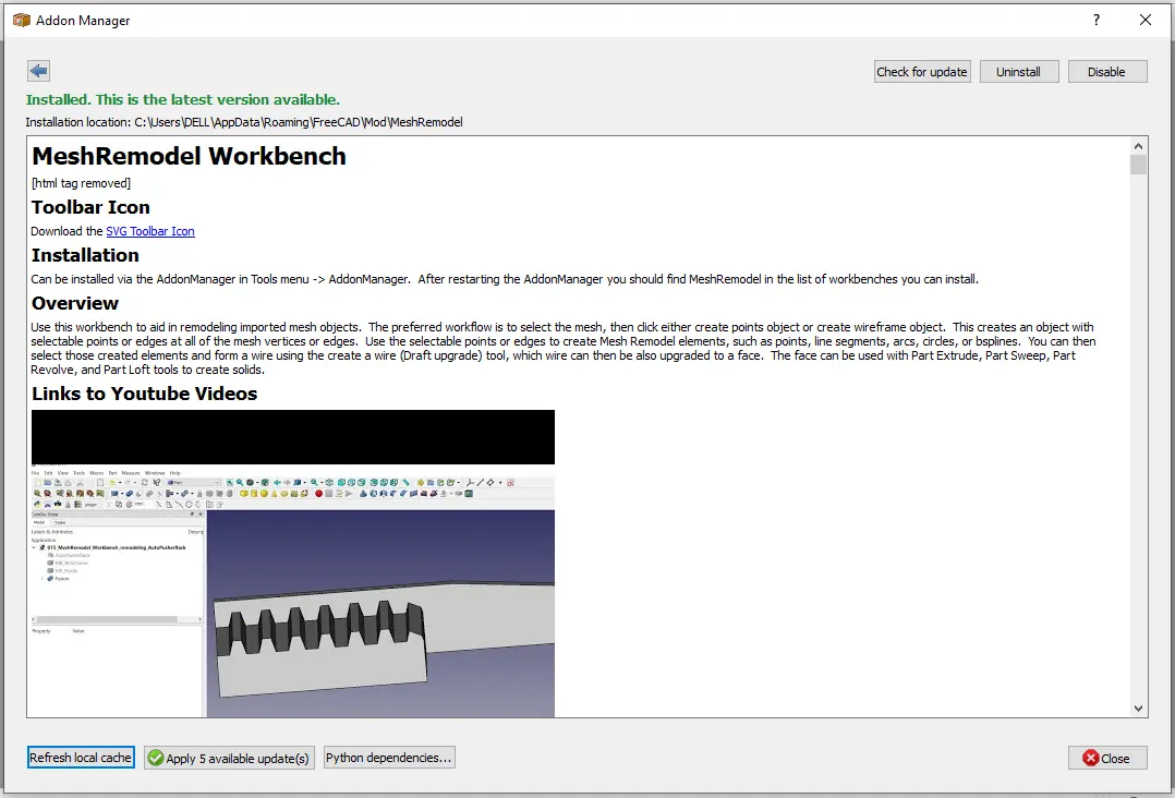 Mesh REmodel Workbench
