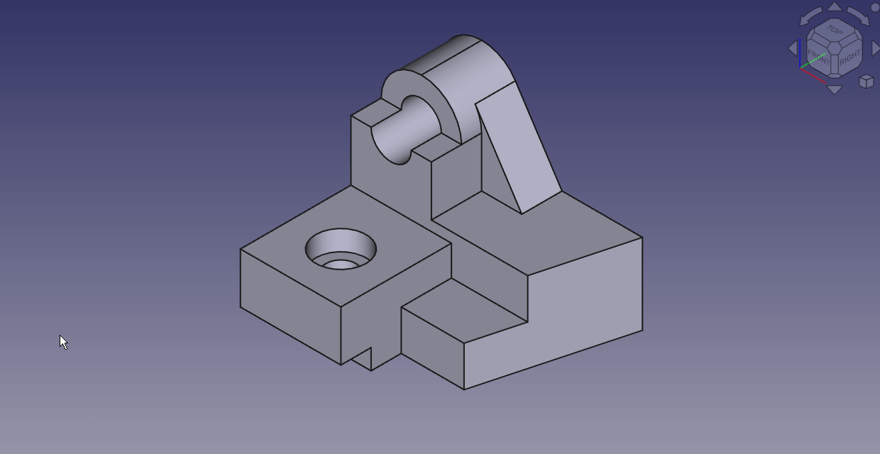 2026 01 07 13 24 02 Model Support Bracket in FreeCAD FreeCAD 1.0.2