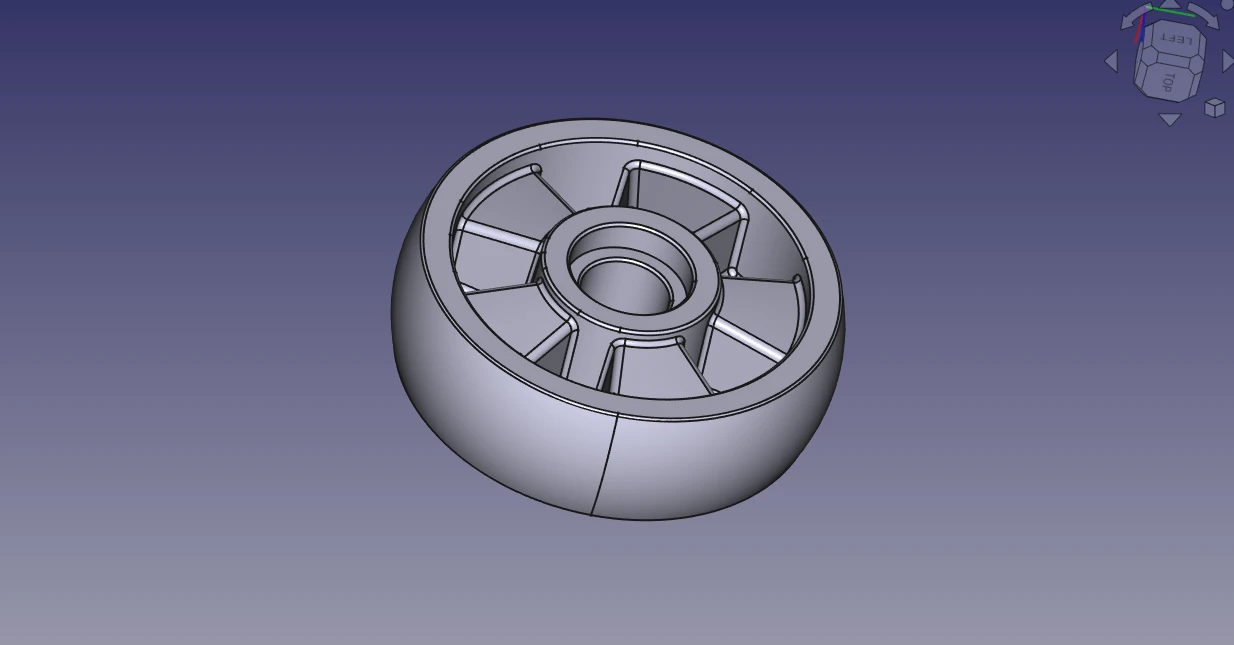 Model Plastic Wheel in FreeCAD (Gallery Serial No.221) – Mechnexus