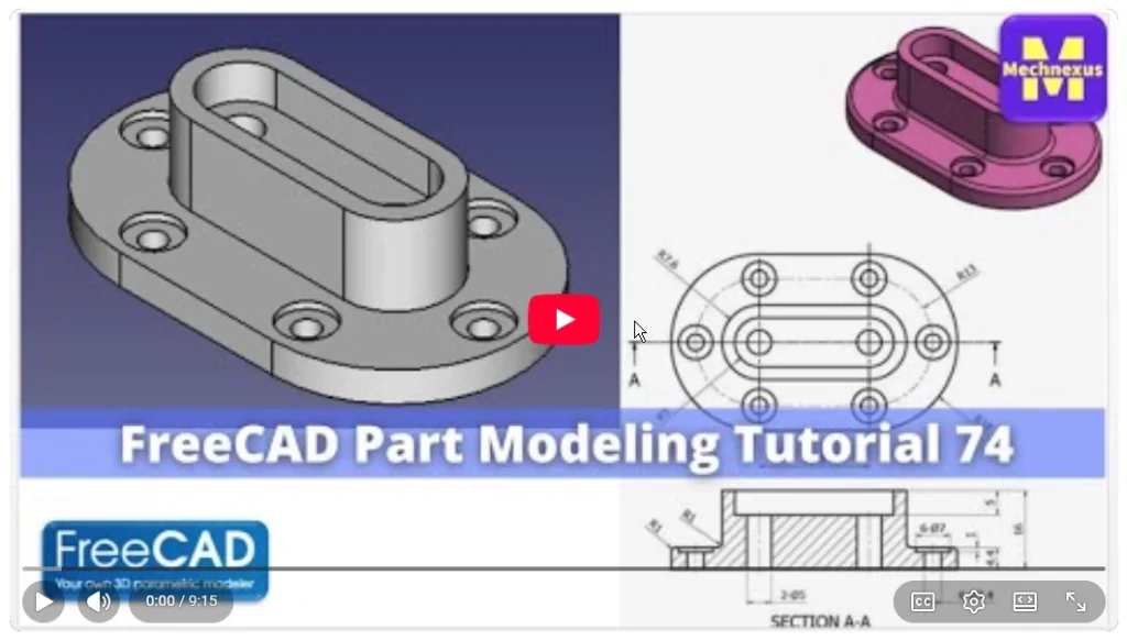 2026 01 20 18 02 59 FreeCAD Part Modeling Tutorial 74 FreeCAD Tutorial Mechnexus YouTube — M