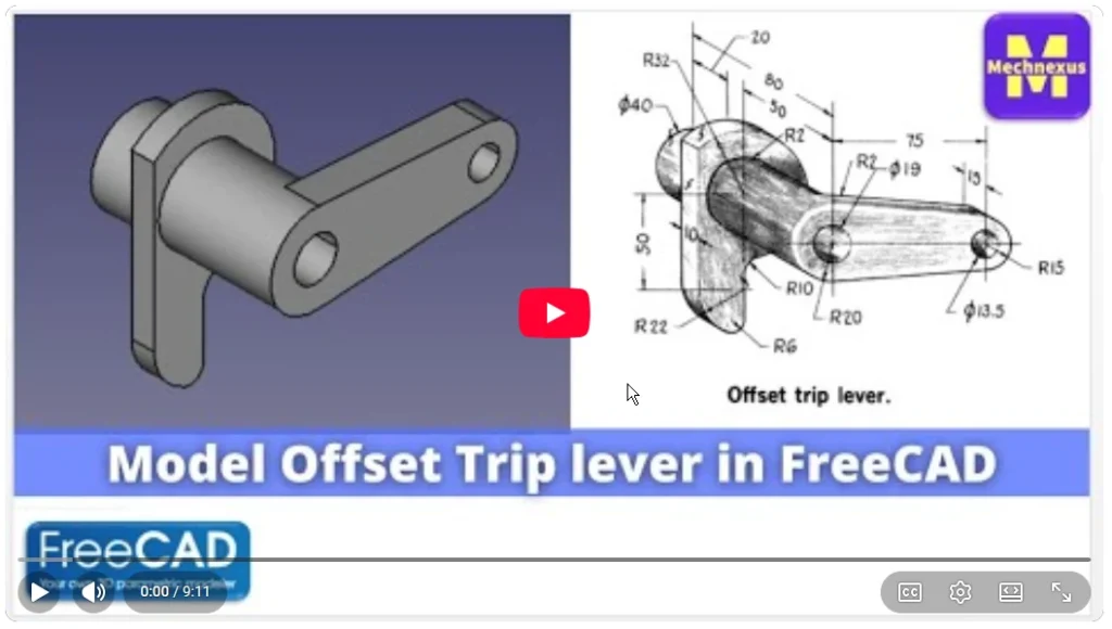 2026 01 20 18 04 00 Model Offset Trip Lever in FreeCAD FreeCAD Tutorial Mechnexus YouTube —