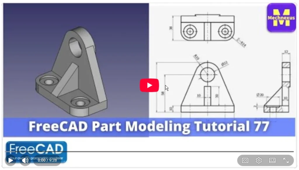 2026 01 20 18 11 24 FreeCAD Part Modeling Tutorial 77 FreeCAD Tutorial Mechnexus YouTube — M